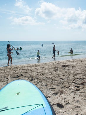 Calm seas didn't stop Ohana Surf campers from enjoying the ocean Friday, June 22, 2018 during the Ohana Surf Camp at Stuart Beach on South Hutchinson Island. About 20 children attended this week's camp and at 12 years strong, this is the longest running surf camp in Martin County, said Ohana Surf Shop owner Jordan Schwartz. For information on July and August's surf camps through Ohana Surf Shop, go to www.ohanasurfshop.com. 