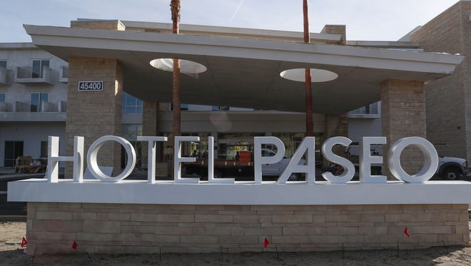 Hotel Paseo in Palm Desert is nearing completion, January 10, 2018.