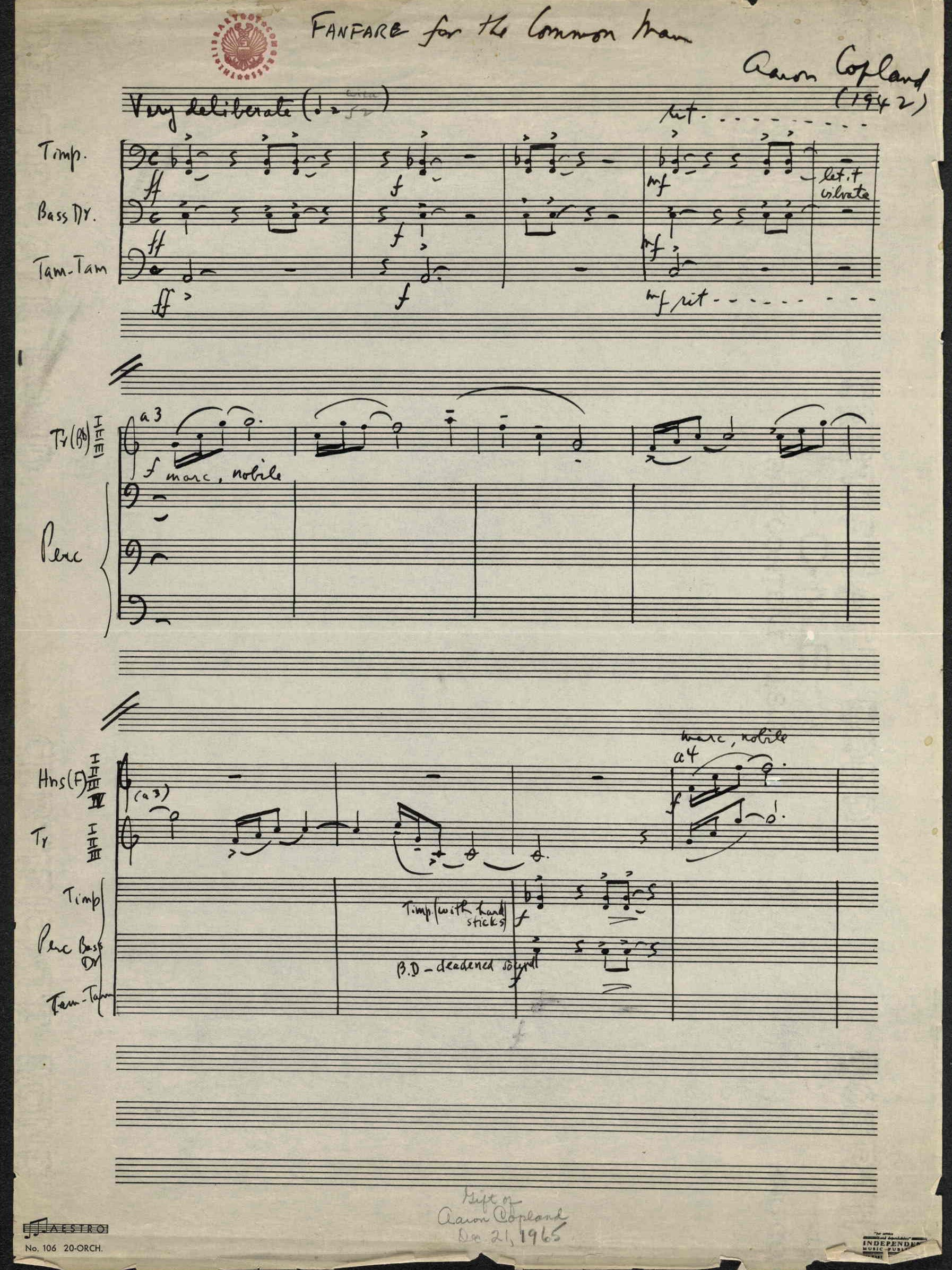Copland S Fanfare The Making Of A Musical Monument