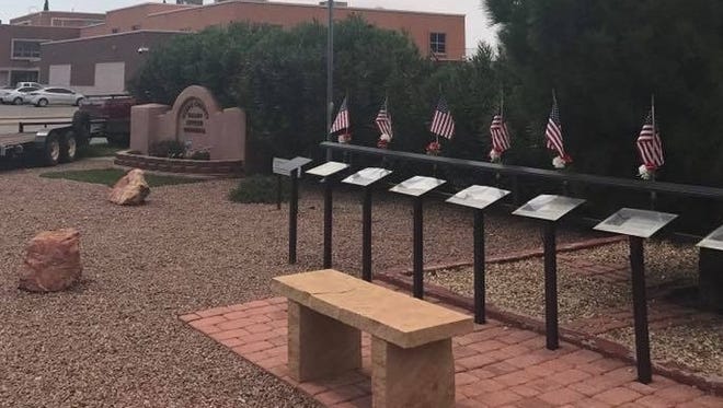 Otero County Fallen Officer Memorial prior to being vandalized Oct. 31, 2017.