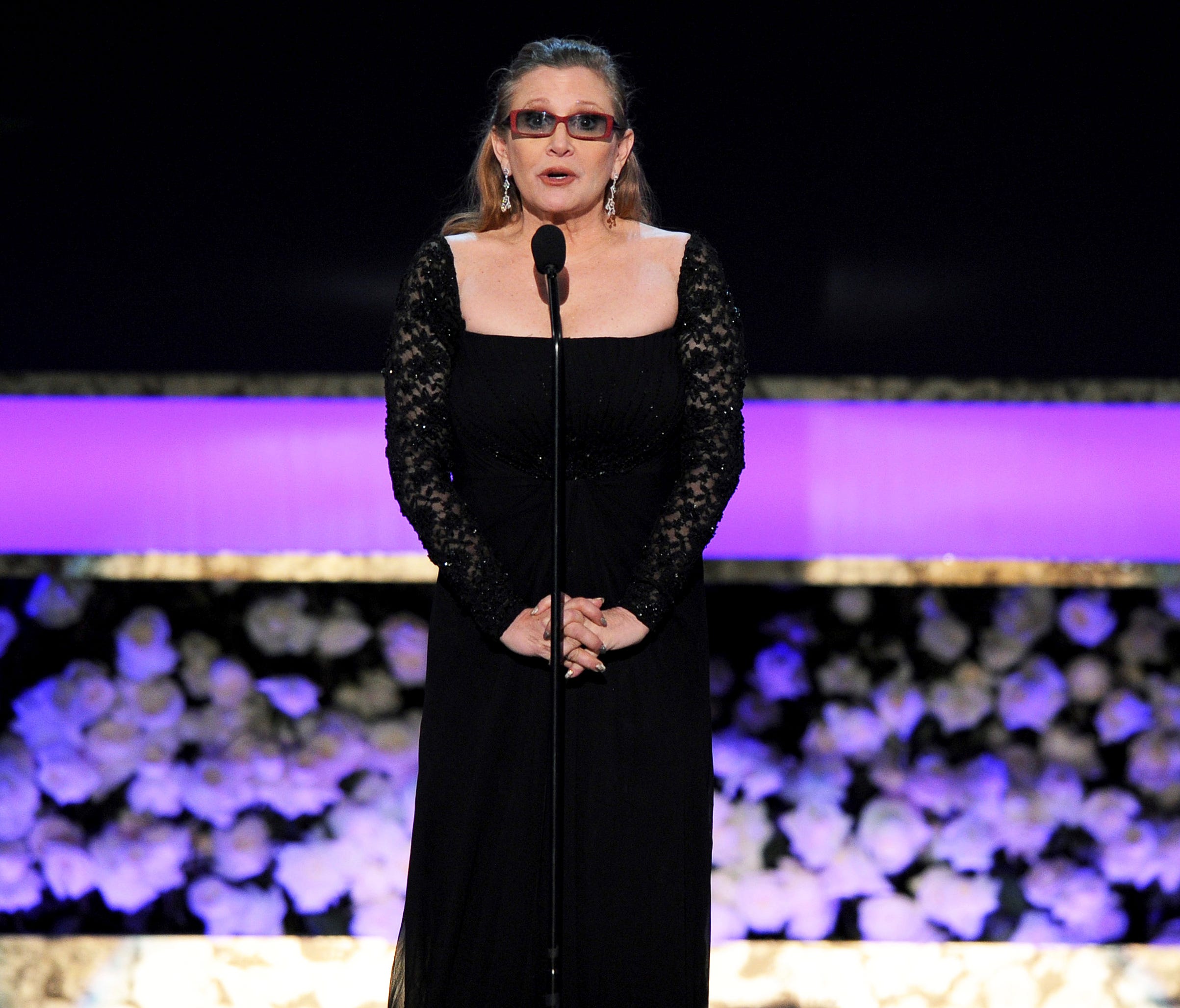 Carrie Fisher in January 2015 at the Screen Actors Guild Awards in Los Angeles.