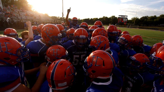 The Hillcrest football team prepares for a game in this News-Leader file photo.