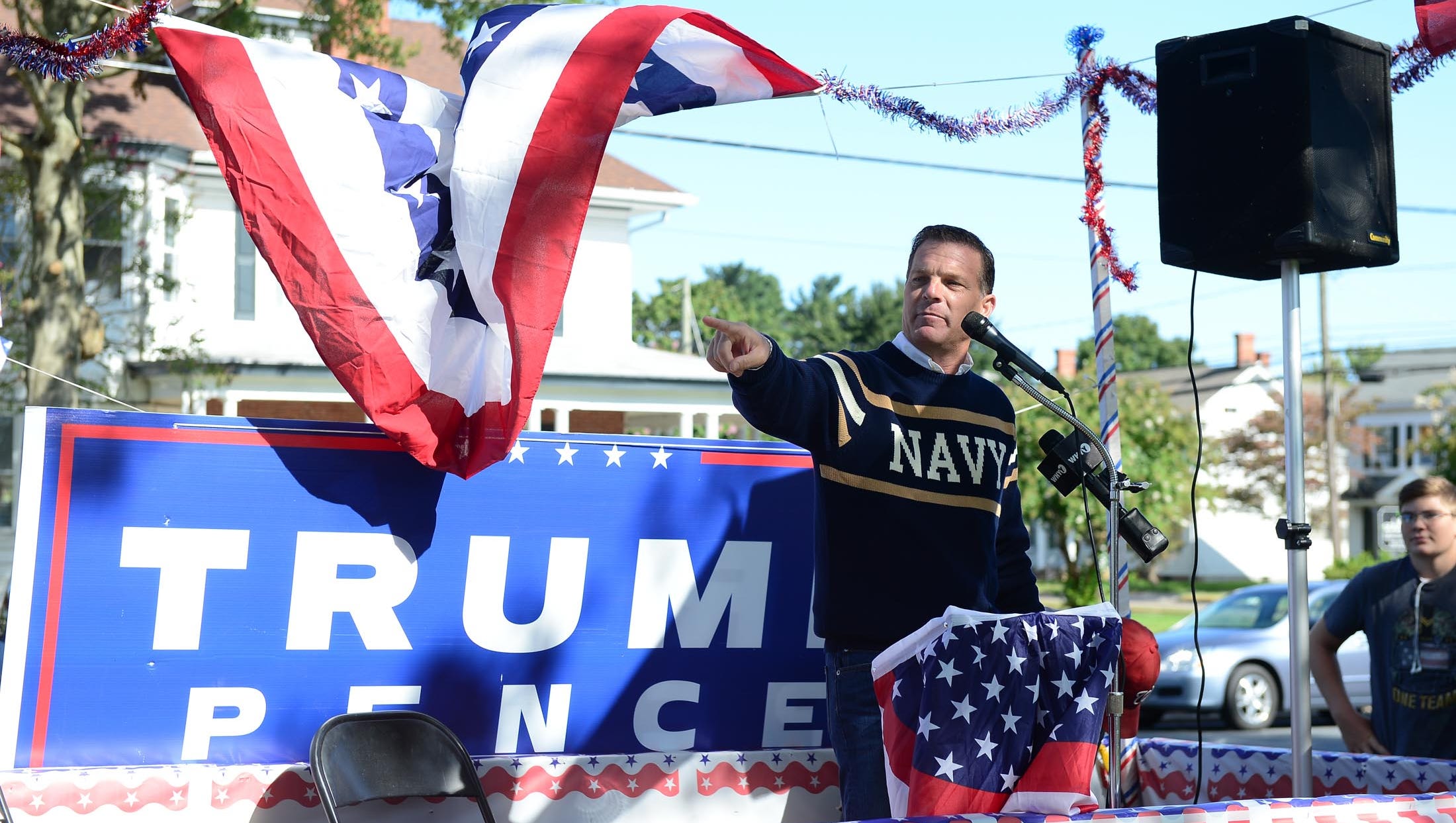 Donald Trump President Double Sided Car Flag Drain The Swamp