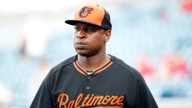 Delmon Young is a free agent who played for the Orioles in 2015.