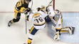 Nashville Predators goalie Pekka Rinne (35) makes a