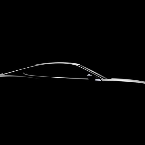 Silhouette or sport car coupe