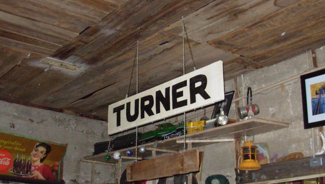 The original Turner Station sign inside Turner’s General Store