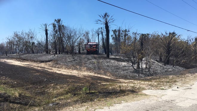 A couple of brush fires were handled by Palm Bay firefighters Saturday afternoon in the southwest part of the city.