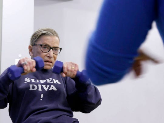 This image released by Magnolia Pictures shows U.S. Supreme Court justice Ruth Bader Ginsberg in a scene from "RBG."