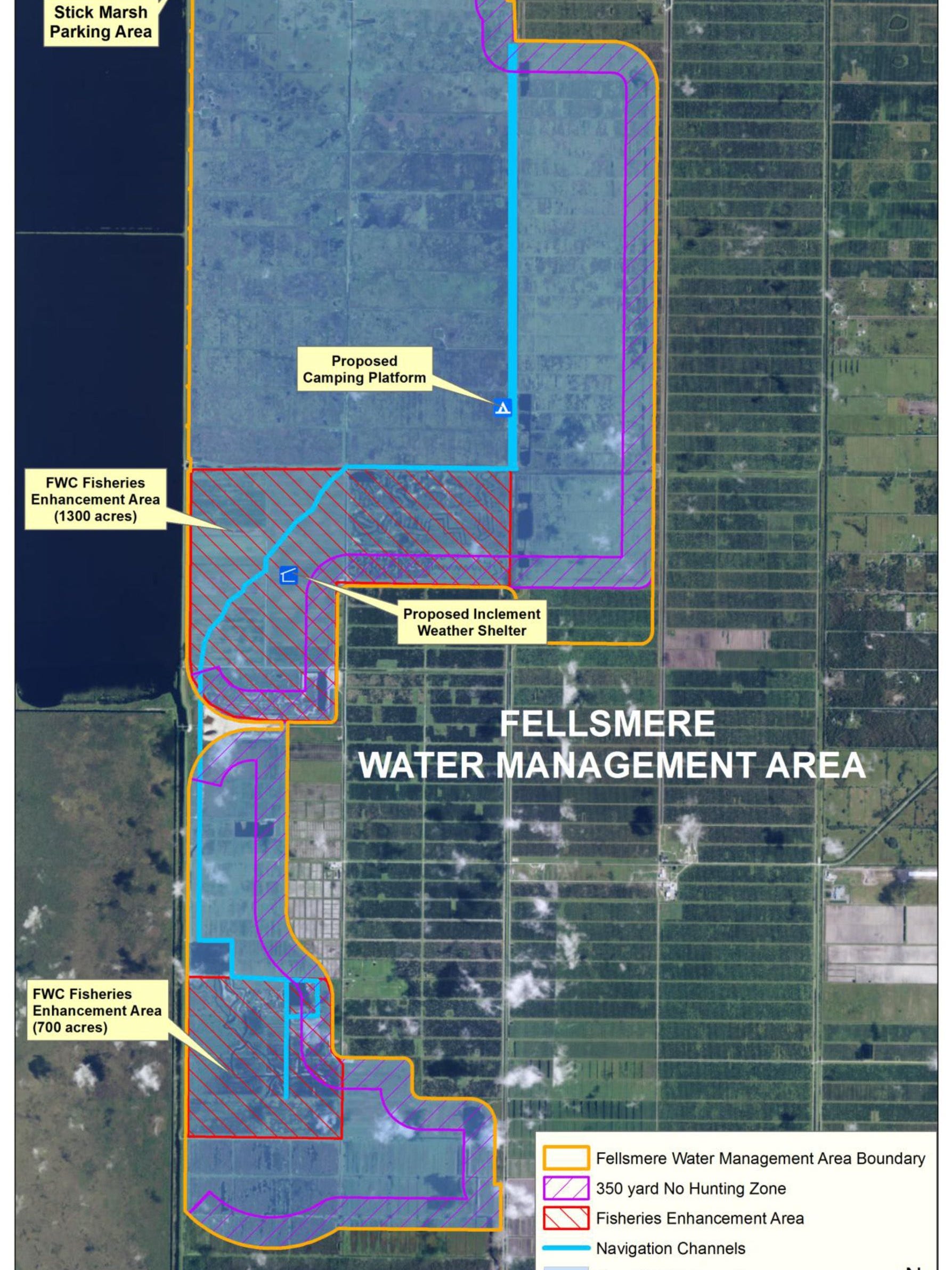 Stick Marsh Fishing Map New Water: Man-Made Bass Habitat In Fellsmere Fun For Paddlers