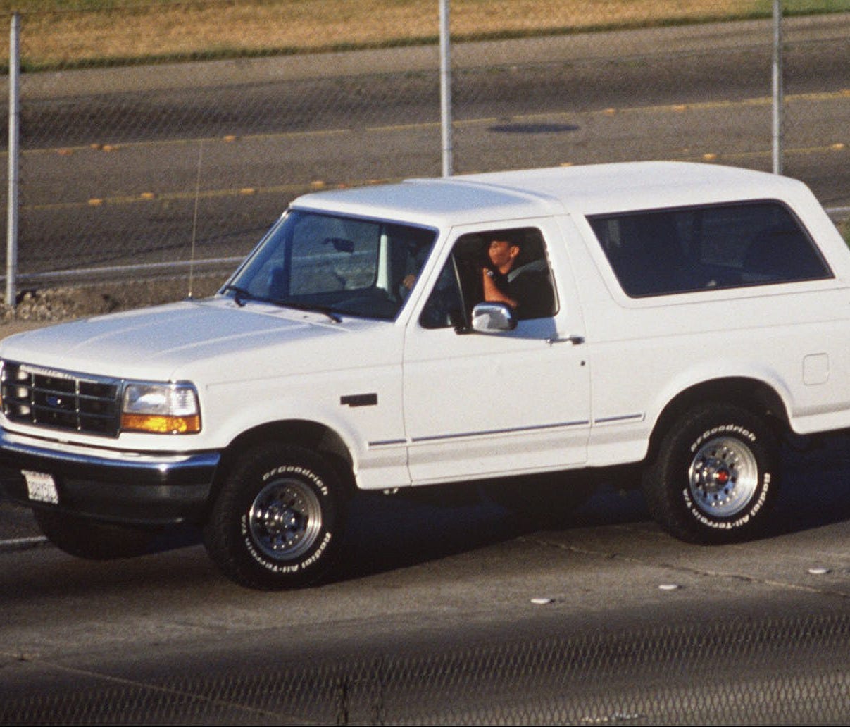 The white Ford Bronco made famous by O.J. Simpson and Al Cowlings will be featured on 