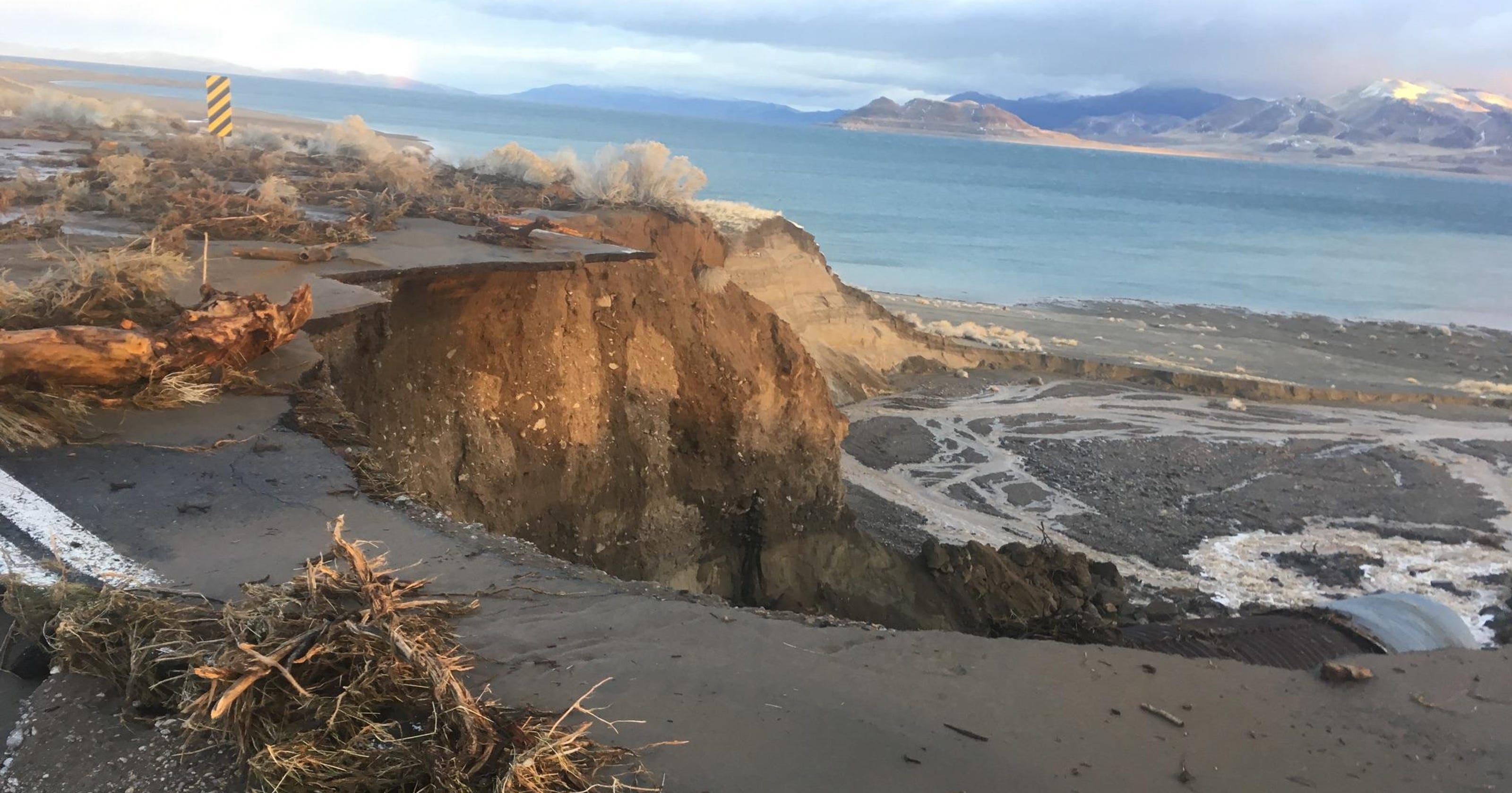 Pyramid Lake highway, beaches to reopen after flood damages repaired