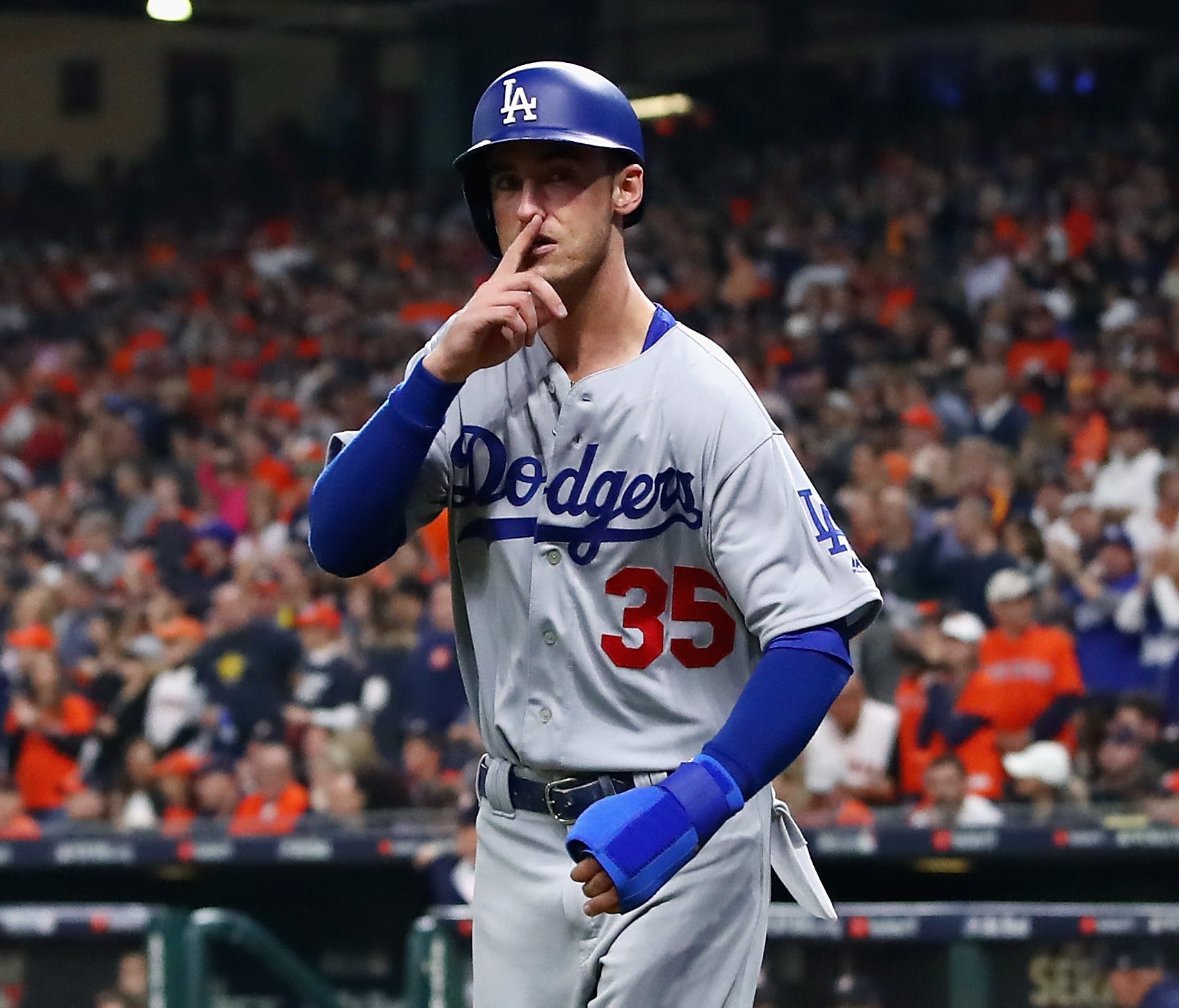 Cody Bellinger broke out of his World Series slump with two doubles in Game 4.