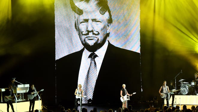 \Martie Maguire, Natalie Maines, and Emily Strayer of the Dixie Chicks perform onstage during the DCX World Tour MMXVI Opener on June 1, 2016 in Cincinnati, Ohio.