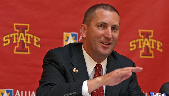 Iowa State athletic director Jamie Pollard was fined $25,000 by the Big 12 Conference on Monday for comments he made criticizing officials following Saturday's game at Oklahoma State.