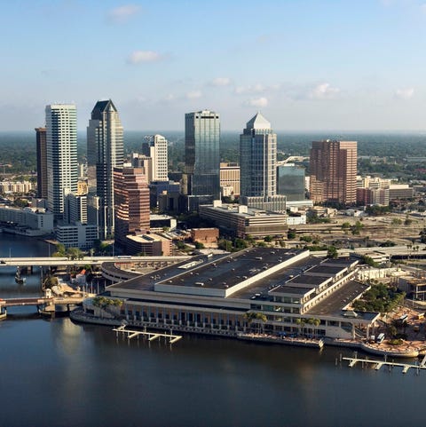 Aerial view of downtown Tampa, Florida