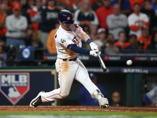 Game 5 at Minute Maid Park: Houston Astros third baseman