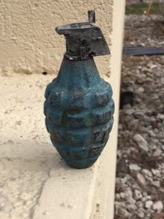 Members of the New Jersey State Police Bomb Squad responded to a South Brunswick home to determine if a device, similar to this, that was found at the house is a live hand grenade. It was not.