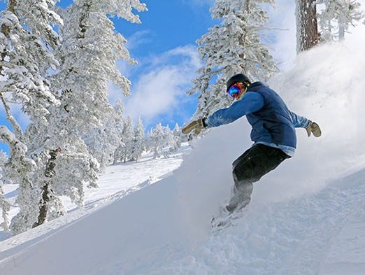 North Lake Tahoe's Diamond Peak saw 10" of fresh powder