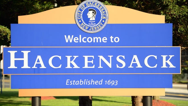 Hackensack welcome sign.