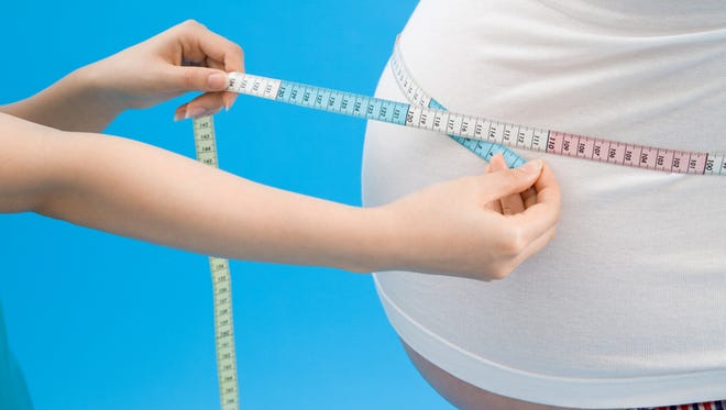 Obese man's waist