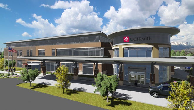 The new UCHealth Grandview Hospital in Colorado Springs, shown
in the rendering above, is expected to open in August. Another
new hospital that is being built, UCHealth Broomfield Hospital, is
expected to open in mid-June.