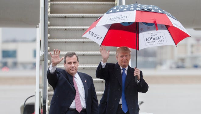 Donald Trump and Chris Christie campaign in 2016.