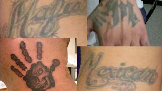 Images of Mexican Mafia Tattoos from the Tattoo-ID database created at Michigan State University.