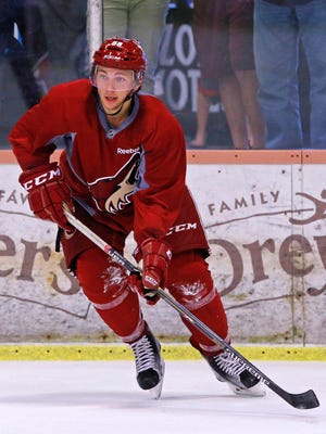 Arizona Coyotes' Michael Bunting during their 2015 development Camp Wednesday, July 8, 2015 in Scottsdale, Ariz. 