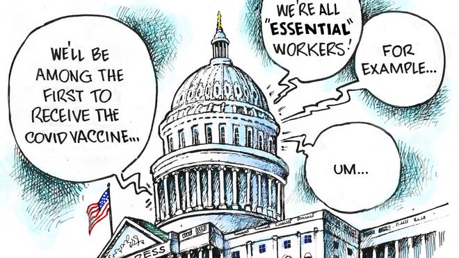 Granlund cartoon: Vaccine shots for Congress