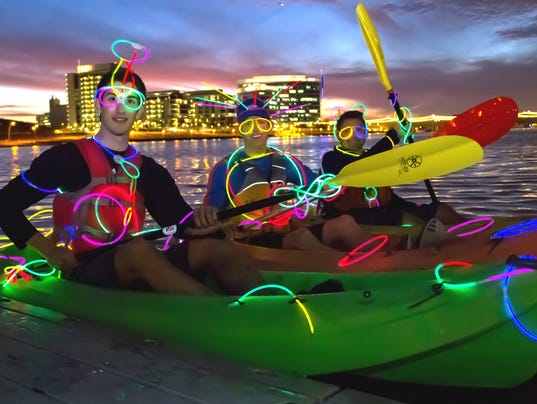Glow Paddle glides across Tempe Town Lake, 5/15