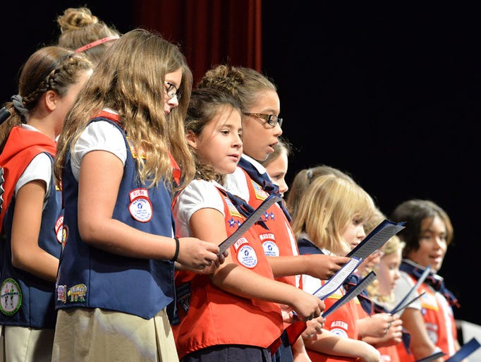 The American Heritage Girls perform at the 14th Annual