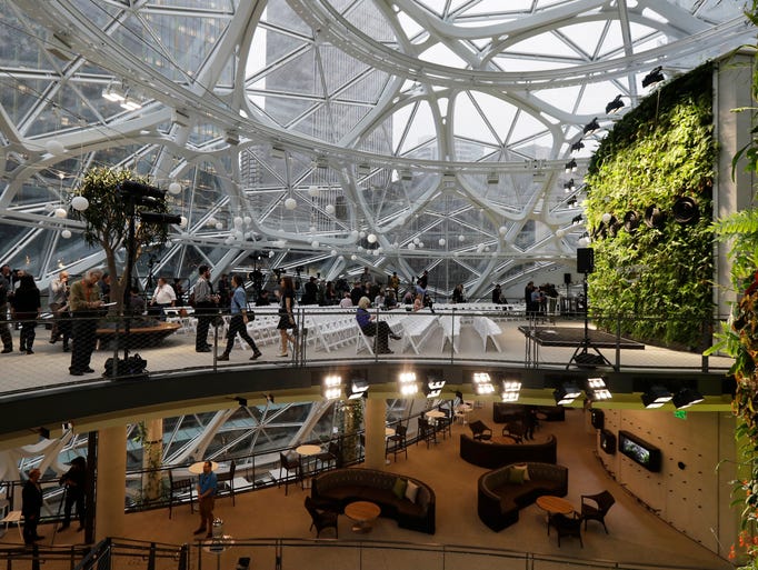 The Amazon Spheres are part of Amazon's downtown campus.
