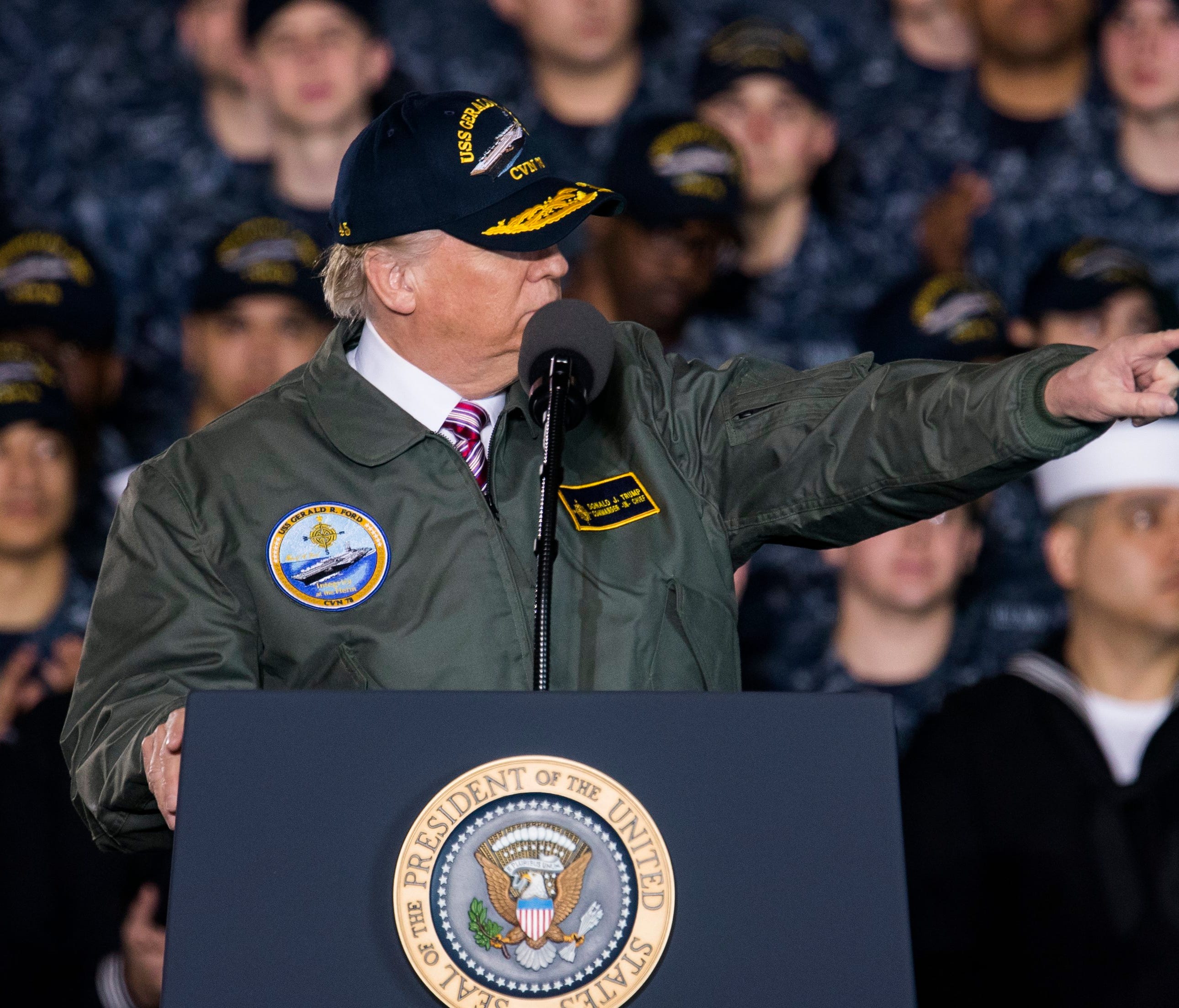 President Trump in Newport News, Va., on March 2, 2017.