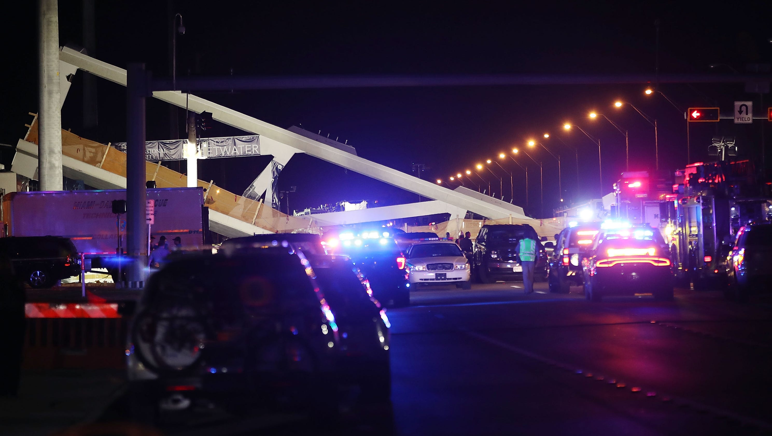 Pedestrian bridge collapses in Miami