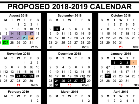Corpus Christi Independent School District Calendar prntbl