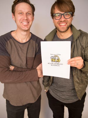 Jason Roy (left) of Building 429 and Josh Wilson will perform at the Got Faith Music Festival on Saturday at the American Bank Center.