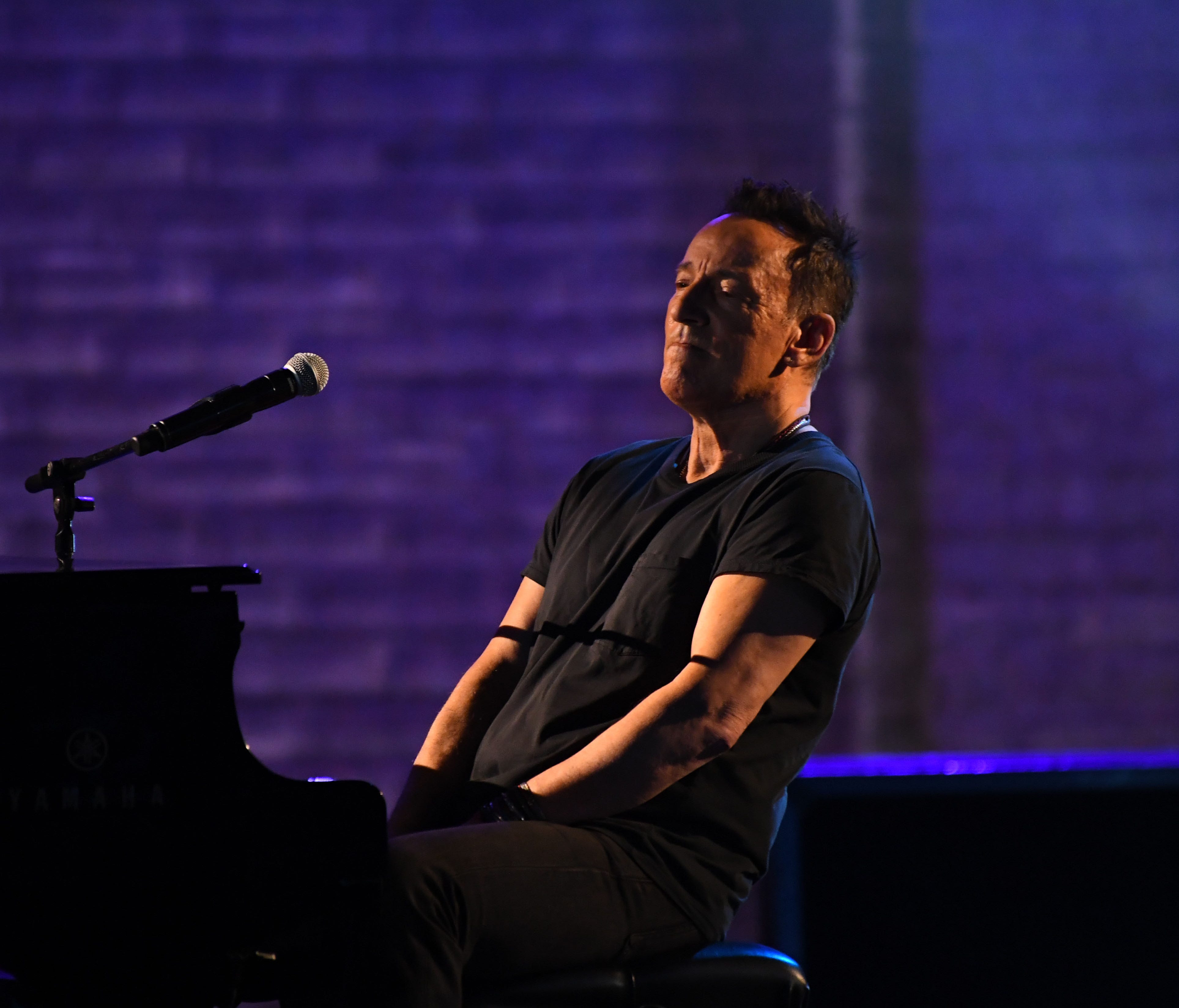 Bruce Springsteen performs a portion of his solo show 