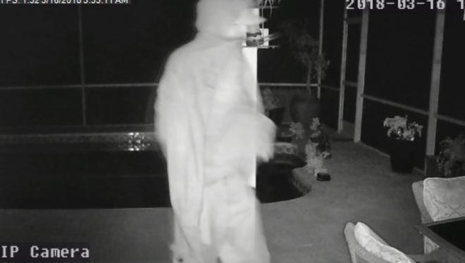 Surveillance video of burglary suspect in Port St. Lucie.