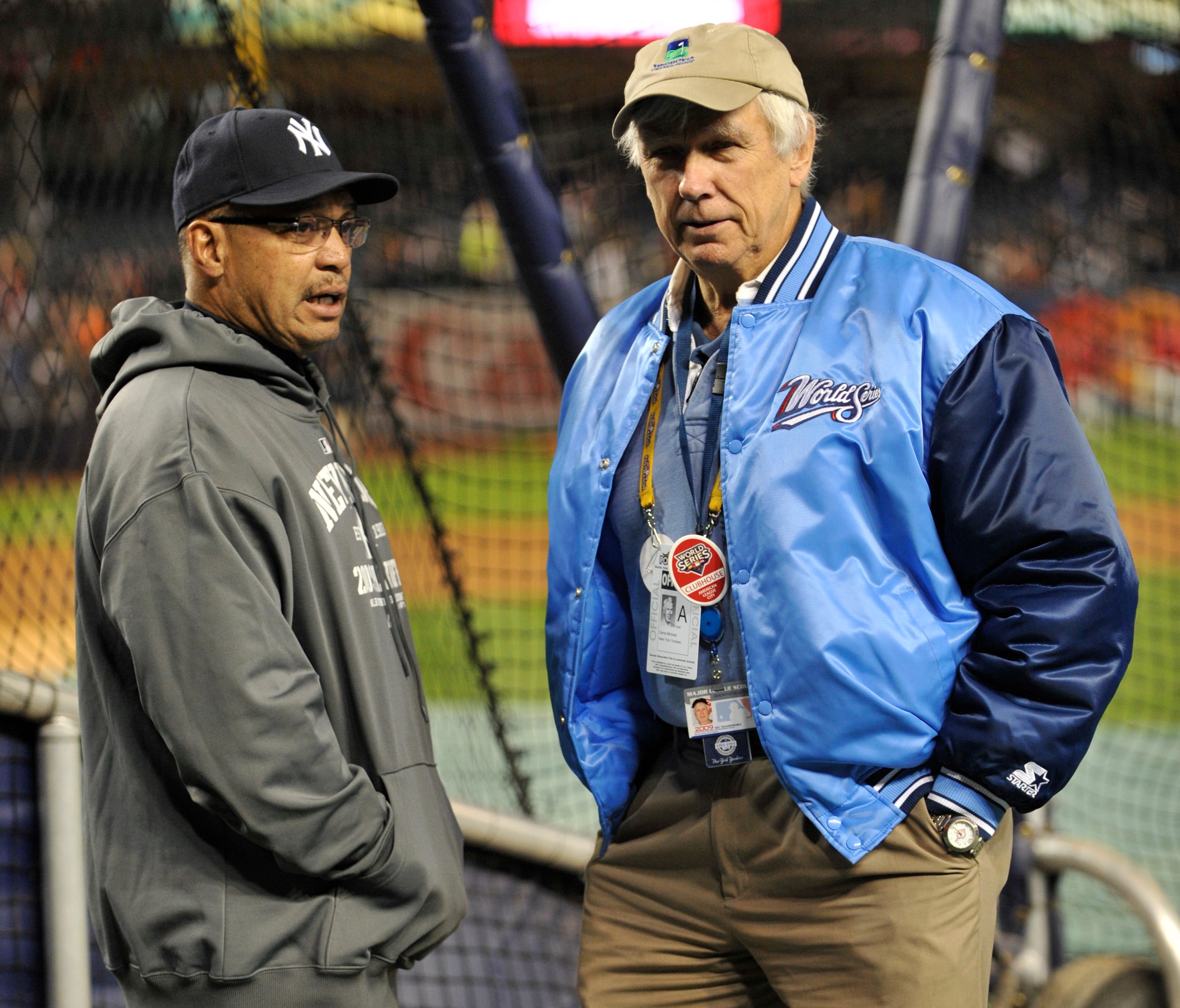 Gene Michael, here with Reggie Jackson at the 2009 World Series, oversaw the development of the Yankees' 