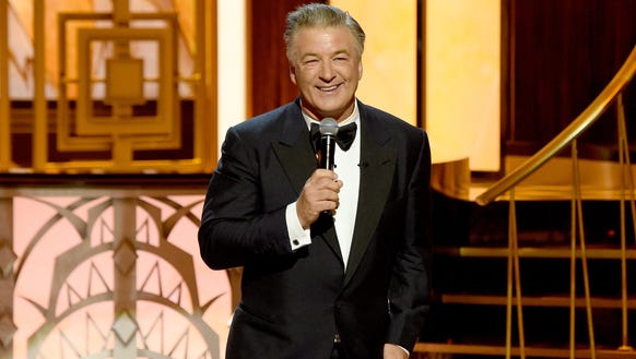 Alec Baldwin speaks onstage during 'One Night Only: