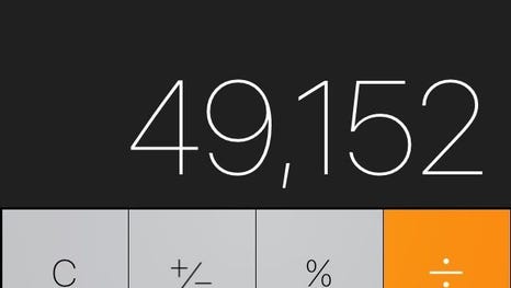 The iOS calculator app.