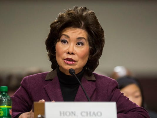 Elaine Chao takes oath to become Transportation secretary