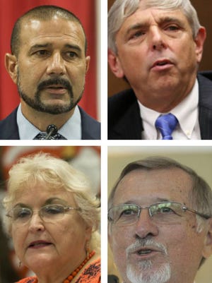 Candidates for Leon County Superintendent of Schools -- Rocky Hanna, incumbent Jackie Pons, Patricia Sunday and Forrest Van Camp