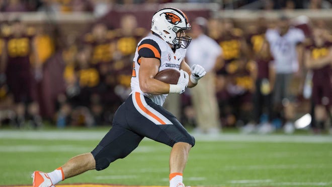 Oregon State running back Ryan Nall accounted for 151 all-purpose yards in the season opener at Minnesota.