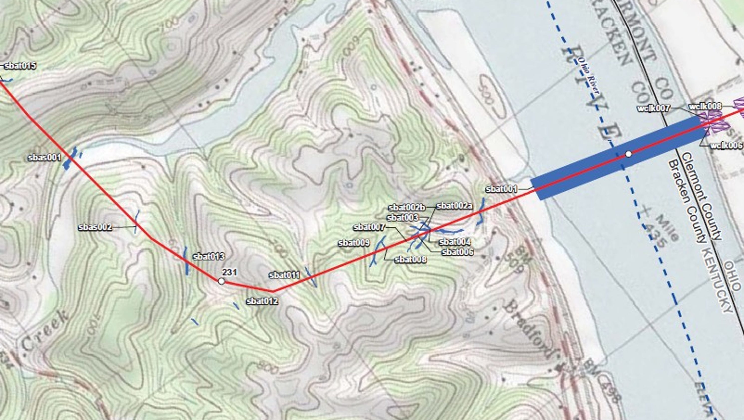 MAPS | Bluegrass Pipeline proposed route