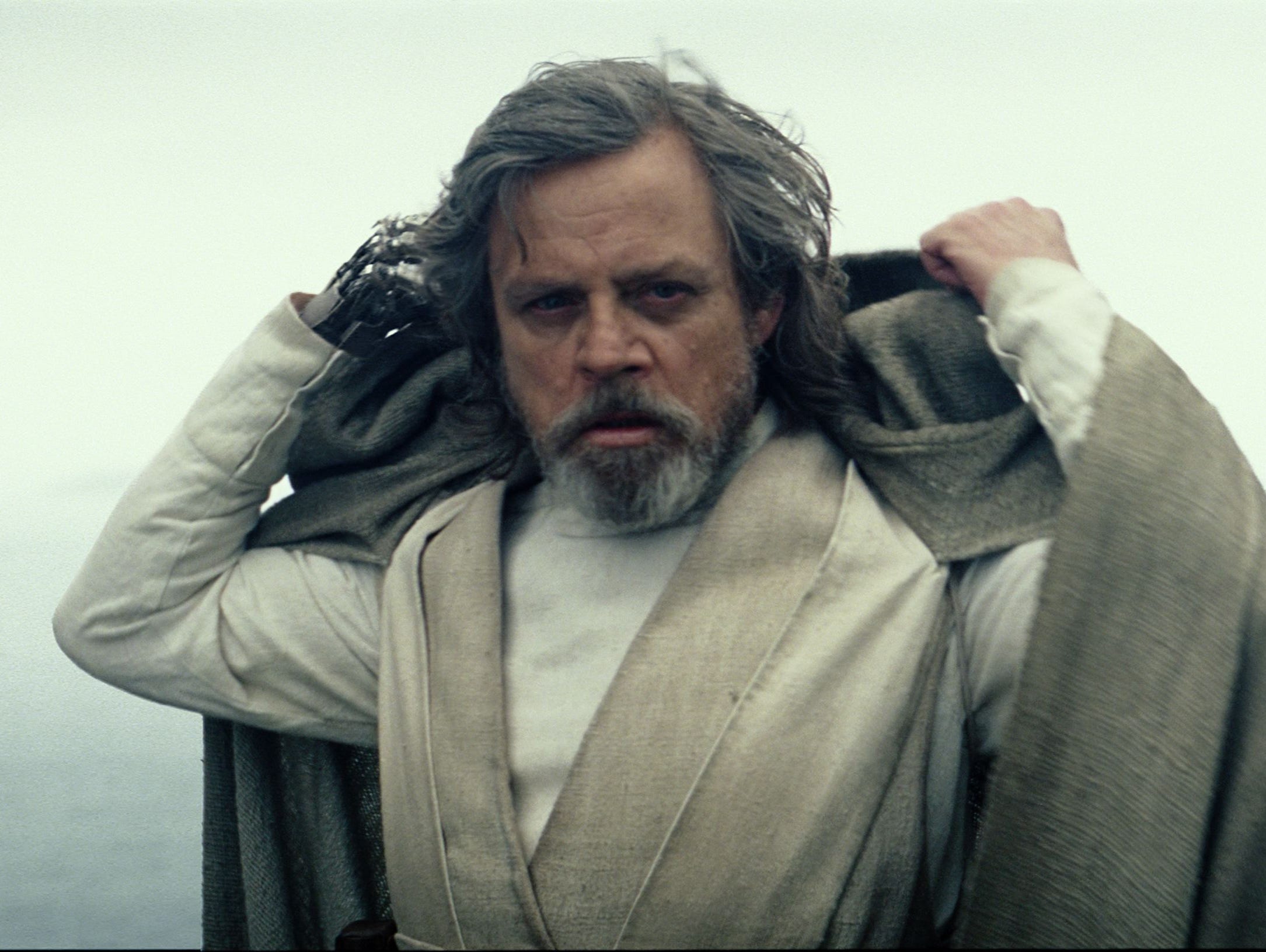 Luke Skywalker (Mark Hamill) revealed himself at the end of 'Star Wars: The Force Awakens.'