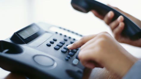Stock image of a landline phone