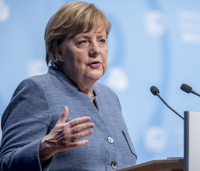 German Chancellor Angela Merkel in Bonn.