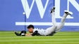 June 27: Yankees center fielder Jacoby Ellsbury dives